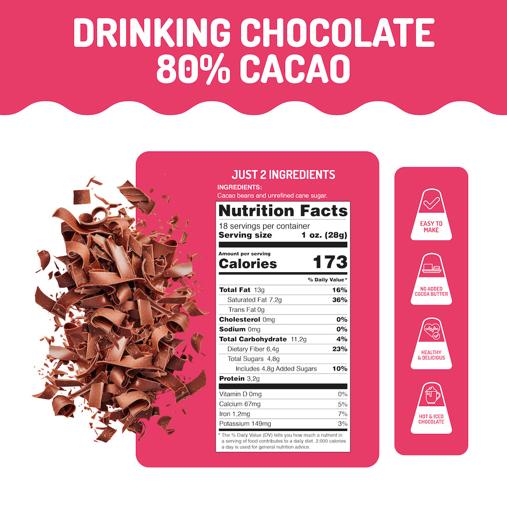 DRINKING CHOCOLATE 80% CACAO – Elebar Snacks LLC